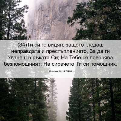 Picture 06 - Псалми 10:14 BULG - (34)Ти си го видял; защото - Bible Verse Picture