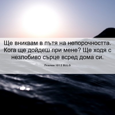 Picture 06 - Псалми 101:2 BULG - Ще вниквам в пътя на - Bible Verse Picture