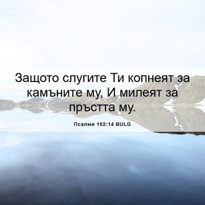 Picture 06 - Псалми 102:14 BULG - Защото слугите Ти копнеят - Bible Verse Picture