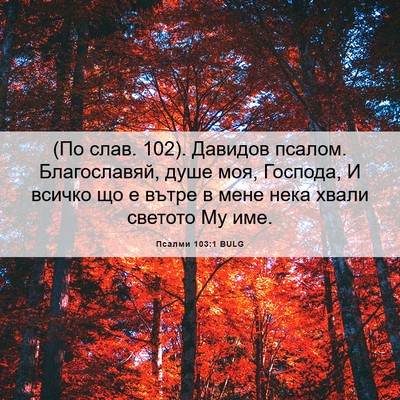 Picture 06 - Псалми 103:1 BULG - (По слав. 102). Давидов - Bible Verse Picture