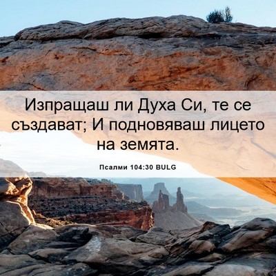 Picture 06 - Псалми 104:30 BULG - Изпращаш ли Духа Си, те се - Bible Verse Picture
