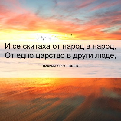 Picture 06 - Псалми 105:13 BULG - И се скитаха от народ в - Bible Verse Picture