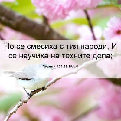 Picture 06 - Псалми 106:35 BULG - Но се смесиха с тия народи, - Bible Verse Picture