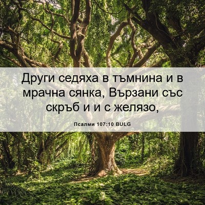 Picture 06 - Псалми 107:10 BULG - Други седяха в тъмнина и в - Bible Verse Picture