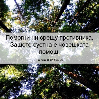 Picture 06 - Псалми 108:12 BULG - Помогни ни срещу - Bible Verse Picture