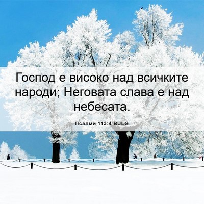 Picture 06 - Псалми 113:4 BULG - Господ е високо над - Bible Verse Picture