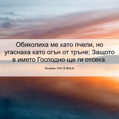 Picture 06 - Псалми 118:12 BULG - Обиколиха ме като пчели, но - Bible Verse Picture