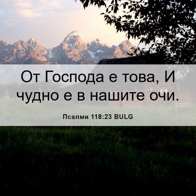 Picture 06 - Псалми 118:23 BULG - От Господа е това, И чудно е - Bible Verse Picture