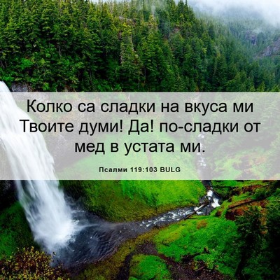 Picture 06 - Псалми 119:103 BULG - Колко са сладки на вкуса ми - Bible Verse Picture