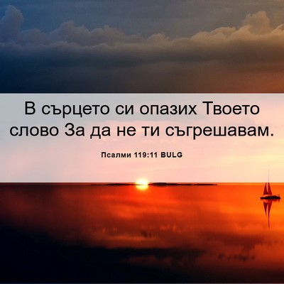 Picture 06 - Псалми 119:11 BULG - В сърцето си опазих Твоето - Bible Verse Picture