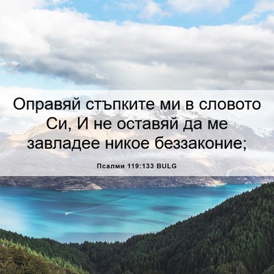 Picture 06 - Псалми 119:133 BULG - Оправяй стъпките ми в - Bible Verse Picture