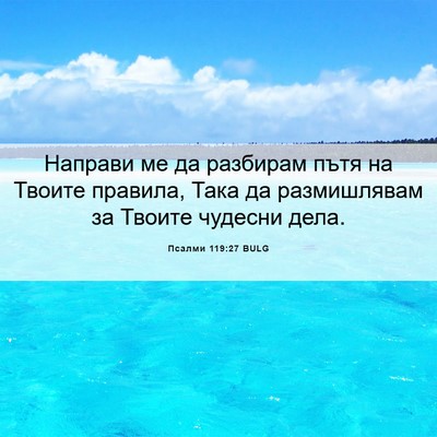 Picture 06 - Псалми 119:27 BULG - Направи ме да разбирам - Bible Verse Picture