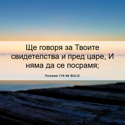 Picture 06 - Псалми 119:46 BULG - Ще говоря за Твоите - Bible Verse Picture