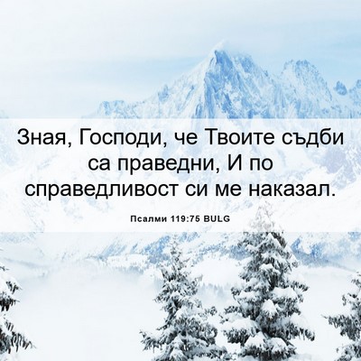Picture 06 - Псалми 119:75 BULG - Зная, Господи, че Твоите - Bible Verse Picture