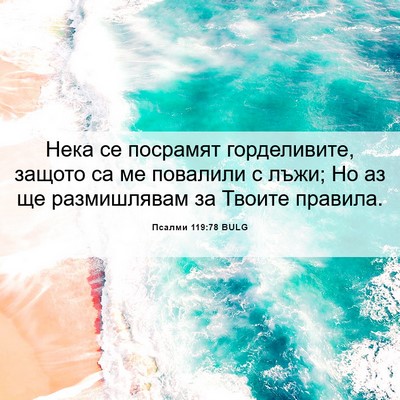 Picture 06 - Псалми 119:78 BULG - Нека се посрамят - Bible Verse Picture
