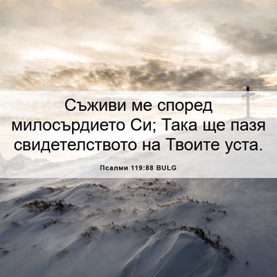 Picture 06 - Псалми 119:88 BULG - Съживи ме според - Bible Verse Picture