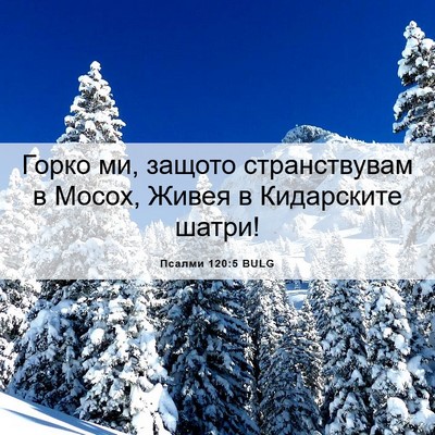 Picture 06 - Псалми 120:5 BULG - Горко ми, защото - Bible Verse Picture