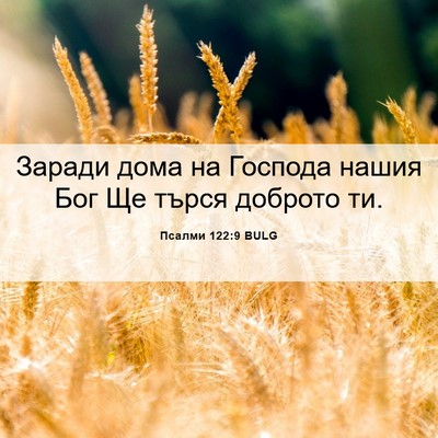 Picture 06 - Псалми 122:9 BULG - Заради дома на Господа - Bible Verse Picture