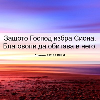 Picture 06 - Псалми 132:13 BULG - Защото Господ избра Сиона, - Bible Verse Picture