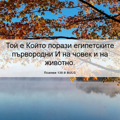 Picture 06 - Псалми 135:8 BULG - Той е Който порази - Bible Verse Picture