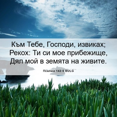 Picture 06 - Псалми 142:5 BULG - Към Тебе, Господи, извиках; - Bible Verse Picture