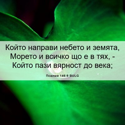 Picture 06 - Псалми 146:6 BULG - Който направи небето и - Bible Verse Picture