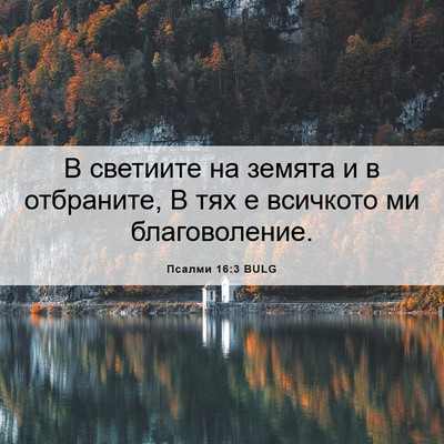 Picture 06 - Псалми 16:3 BULG - В светиите на земята и в - Bible Verse Picture