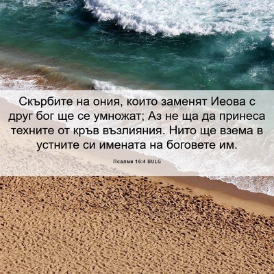 Picture 06 - Псалми 16:4 BULG - Скърбите на ония, които - Bible Verse Picture