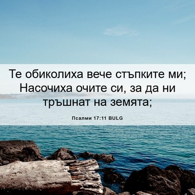 Picture 06 - Псалми 17:11 BULG - Те обиколиха вече стъпките - Bible Verse Picture