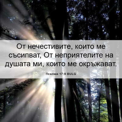 Picture 06 - Псалми 17:9 BULG - От нечестивите, които ме - Bible Verse Picture
