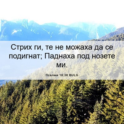Picture 06 - Псалми 18:38 BULG - Стрих ги, те не можаха да се - Bible Verse Picture