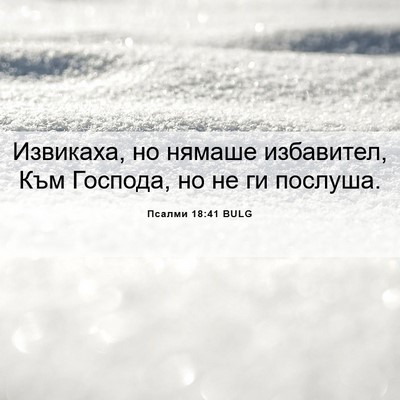Picture 06 - Псалми 18:41 BULG - Извикаха, но нямаше - Bible Verse Picture