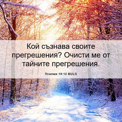 Picture 06 - Псалми 19:12 BULG - Кой съзнава своите - Bible Verse Picture