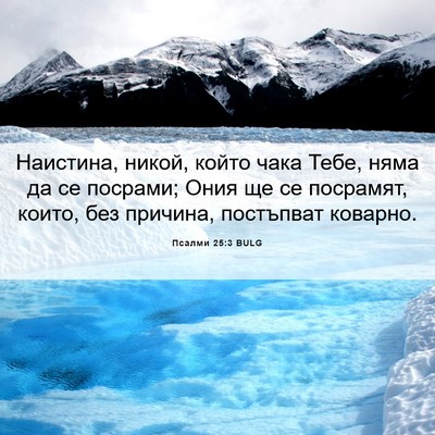 Picture 06 - Псалми 25:3 BULG - Наистина, никой, който чака - Bible Verse Picture