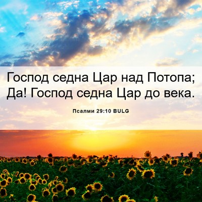 Picture 06 - Псалми 29:10 BULG - Господ седна Цар над - Bible Verse Picture