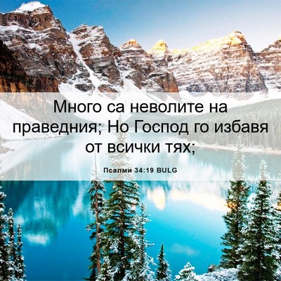 Picture 06 - Псалми 34:19 BULG - Много са неволите на - Bible Verse Picture