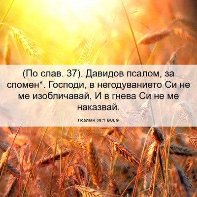 Picture 06 - Псалми 38:1 BULG - (По слав. 37). Давидов псалом, - Bible Verse Picture