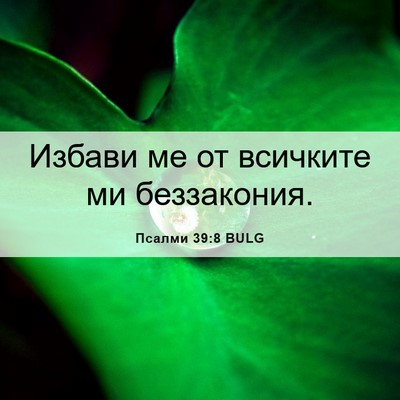Picture 06 - Псалми 39:8 BULG - Избави ме от всичките ми - Bible Verse Picture