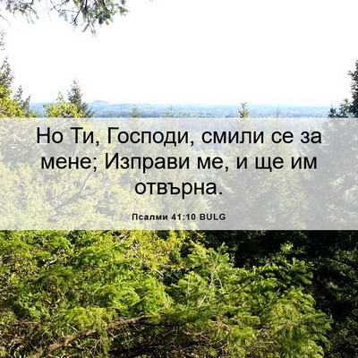 Picture 06 - Псалми 41:10 BULG - Но Ти, Господи, смили се за - Bible Verse Picture