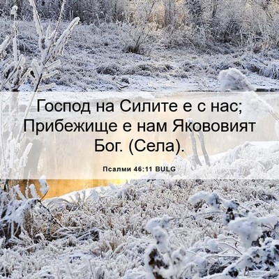 Picture 06 - Псалми 46:11 BULG - Господ на Силите е с нас; - Bible Verse Picture