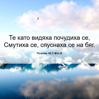 Picture 06 - Псалми 48:5 BULG - Те като видяха почудиха се, - Bible Verse Picture