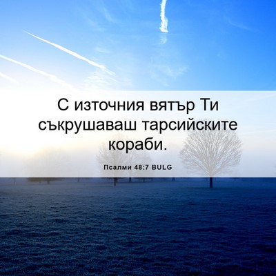 Picture 06 - Псалми 48:7 BULG - С източния вятър Ти - Bible Verse Picture