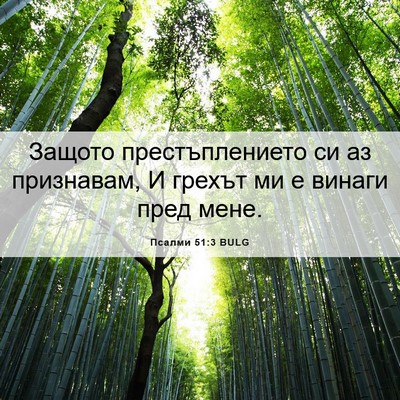 Picture 06 - Псалми 51:3 BULG - Защото престъплението си - Bible Verse Picture