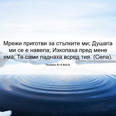 Picture 06 - Псалми 57:6 BULG - Мрежи приготви за стъпките - Bible Verse Picture
