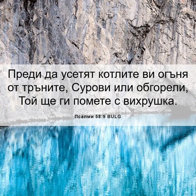 Picture 06 - Псалми 58:9 BULG - Преди да усетят котлите ви - Bible Verse Picture