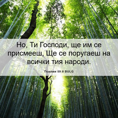 Picture 06 - Псалми 59:8 BULG - Но, Ти Господи, ще им се - Bible Verse Picture