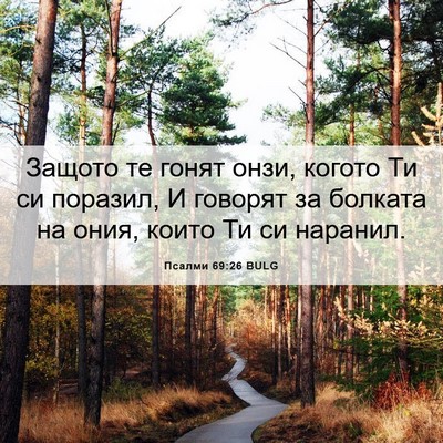 Picture 06 - Псалми 69:26 BULG - Защото те гонят онзи, - Bible Verse Picture