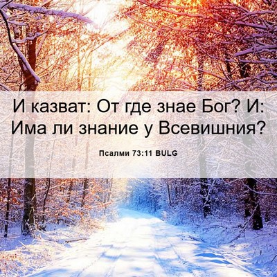 Picture 06 - Псалми 73:11 BULG - И казват: От где знае Бог? И: - Bible Verse Picture
