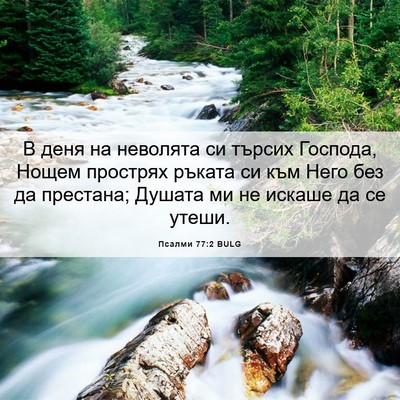 Picture 06 - Псалми 77:2 BULG - В деня на неволята си - Bible Verse Picture