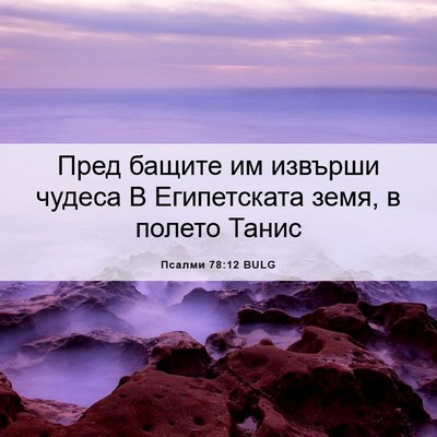 Picture 06 - Псалми 78:12 BULG - Пред бащите им извърши - Bible Verse Picture